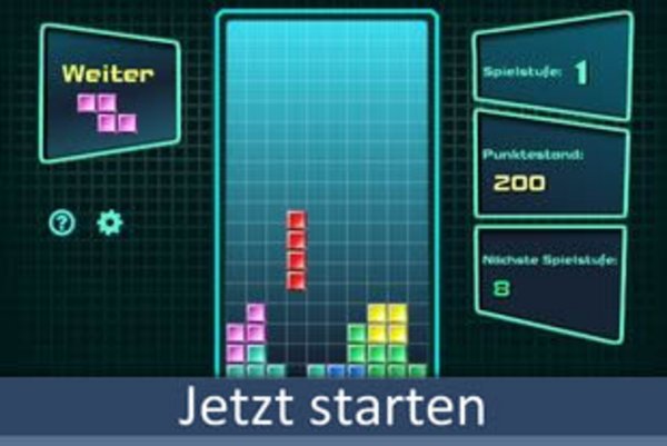 Tetris, Montris spielen bei 50PLUS.ch